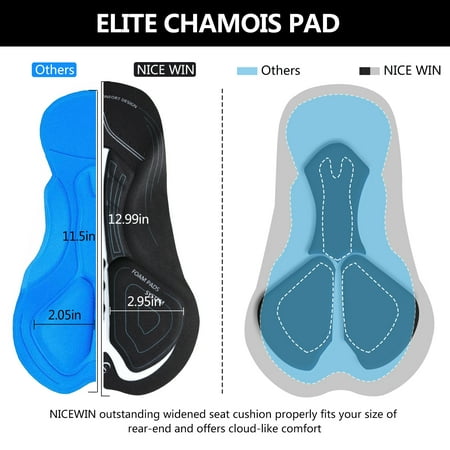 NICEWIN Men/’s Cycling Shorts Motorcycle Bike Riding Tights 3D Padded Quick-Dry Half Pants